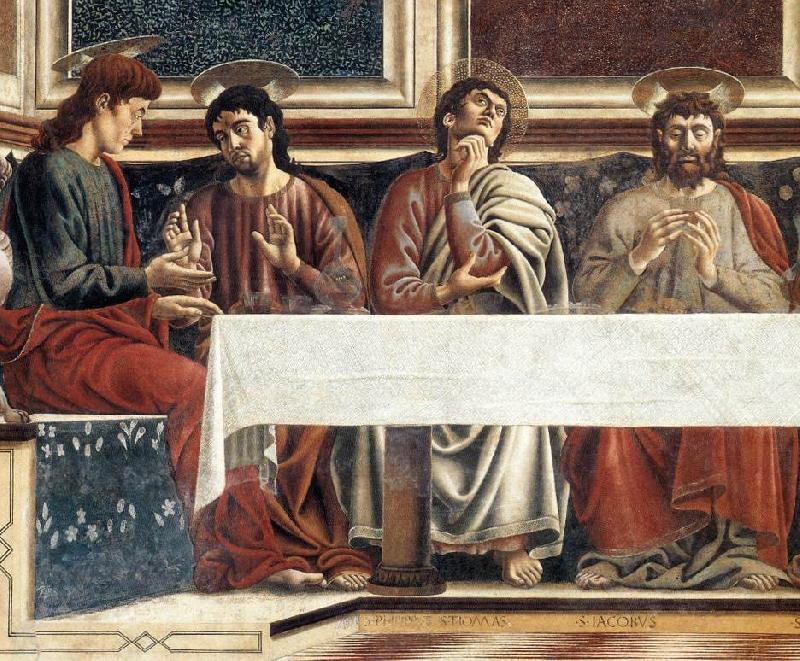 Andrea del Castagno Last Supper (detail) oil painting image